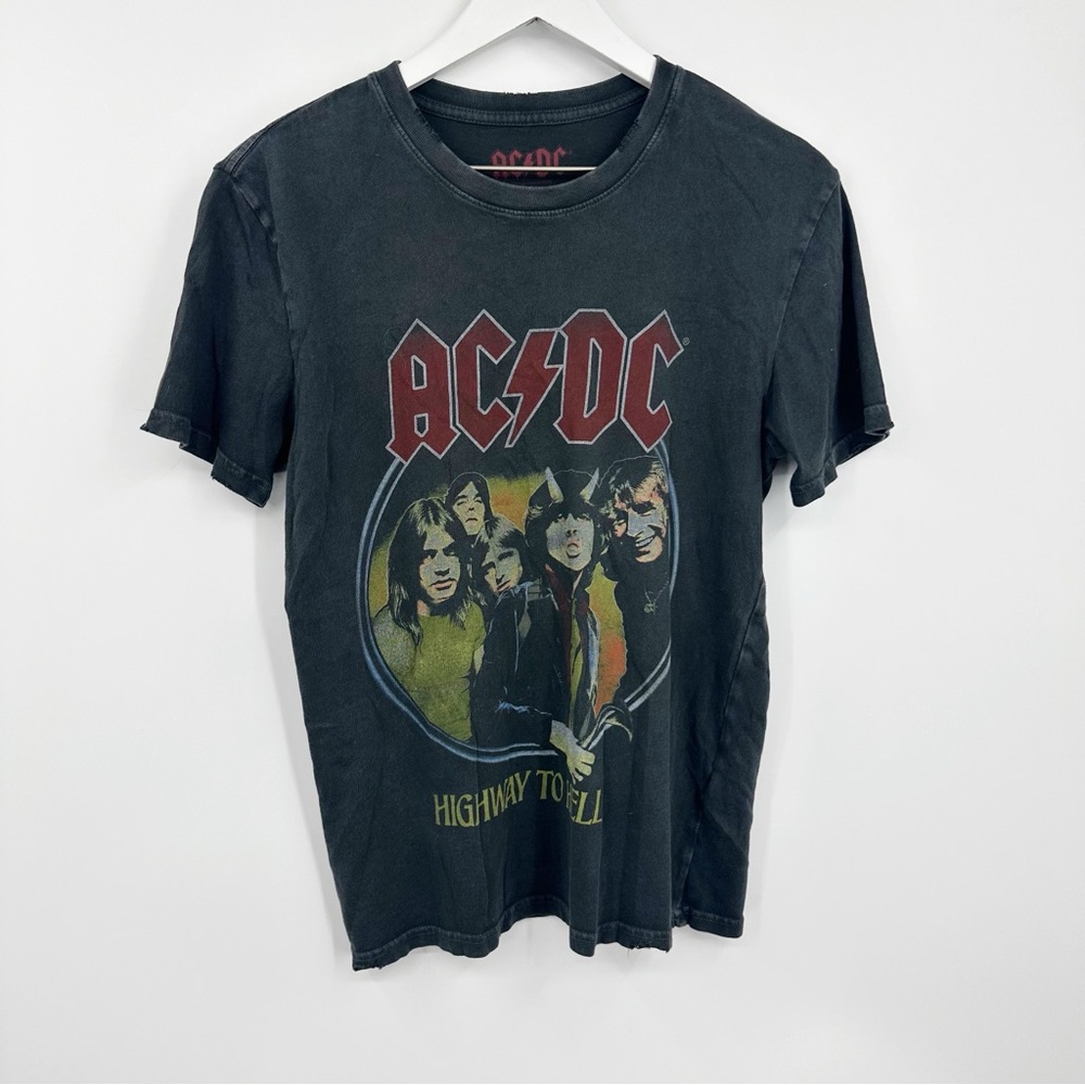 Lucky Brand ACDC Graphic Band Tee Size Small Grunge Music
